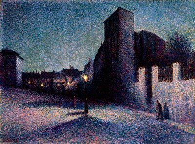 Rue Ravignan, Parijs, 1893 door Maximilien Luce